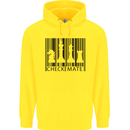 Chess Barcode Player Childrens Kids Hoodie Yellow