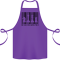 Chess Barcode Player Cotton Apron 100% Organic Purple