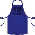 Chess Barcode Player Cotton Apron 100% Organic Royal Blue