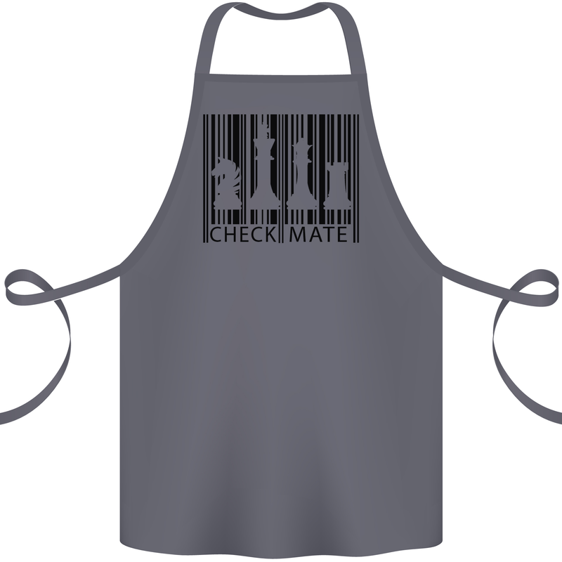 Chess Barcode Player Cotton Apron 100% Organic Steel