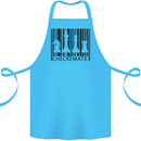 Chess Barcode Player Cotton Apron 100% Organic Turquoise