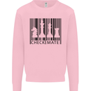 Chess Barcode Player Kids Sweatshirt Jumper Light Pink