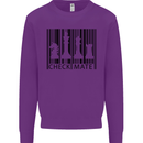 Chess Barcode Player Kids Sweatshirt Jumper Purple