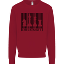 Chess Barcode Player Kids Sweatshirt Jumper Red