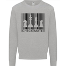 Chess Barcode Player Kids Sweatshirt Jumper Sports Grey