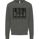 Chess Barcode Player Kids Sweatshirt Jumper Storm Grey