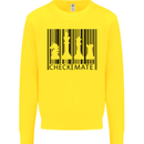 Chess Barcode Player Kids Sweatshirt Jumper Yellow