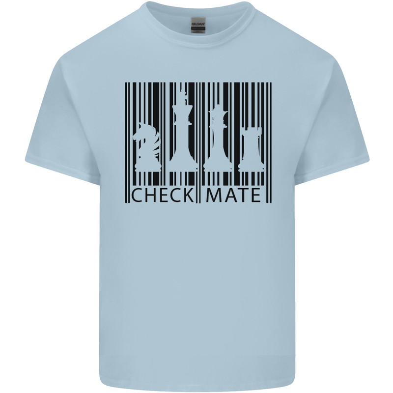 Chess Barcode Player Kids T-Shirt Childrens Light Blue