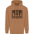 Chess Barcode Player Mens 80% Cotton Hoodie Caramel Latte