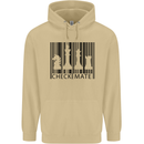 Chess Barcode Player Mens 80% Cotton Hoodie Sand