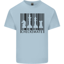 Chess Barcode Player Mens Cotton T-Shirt Tee Top Light Blue