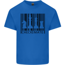 Chess Barcode Player Mens Cotton T-Shirt Tee Top Royal Blue