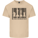 Chess Barcode Player Mens Cotton T-Shirt Tee Top Sand
