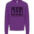 Chess Barcode Player Mens Sweatshirt Jumper Purple