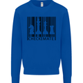 Chess Barcode Player Mens Sweatshirt Jumper Royal Blue