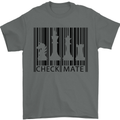 Chess Barcode Player Mens T-Shirt Cotton Gildan Charcoal