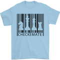 Chess Barcode Player Mens T-Shirt Cotton Gildan Light Blue