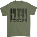 Chess Barcode Player Mens T-Shirt Cotton Gildan Military Green