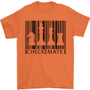 Chess Barcode Player Mens T-Shirt Cotton Gildan Orange