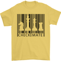 Chess Barcode Player Mens T-Shirt Cotton Gildan Yellow