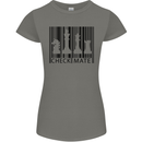 Chess Barcode Player Womens Petite Cut T-Shirt Charcoal