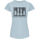 Chess Barcode Player Womens Petite Cut T-Shirt Light Blue