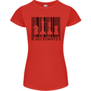 Chess Barcode Player Womens Petite Cut T-Shirt Red