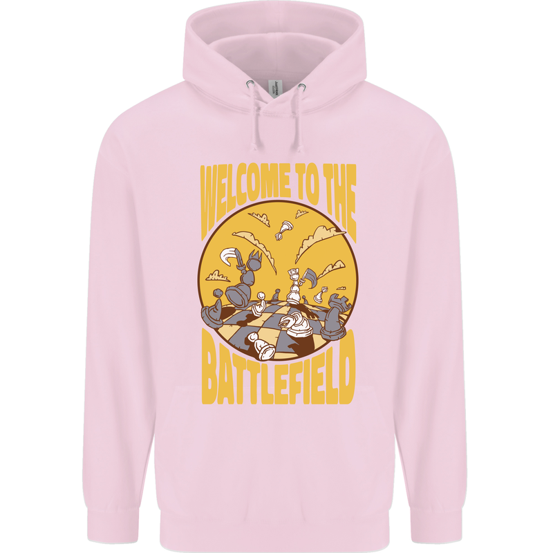 Chess Battlefield Funny Childrens Kids Hoodie Light Pink