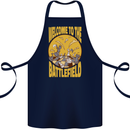 Chess Battlefield Funny Cotton Apron 100% Organic Navy Blue