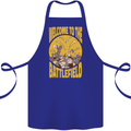 Chess Battlefield Funny Cotton Apron 100% Organic Royal Blue