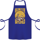 Chess Battlefield Funny Cotton Apron 100% Organic Royal Blue