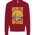 Chess Battlefield Funny Kids Sweatshirt Jumper Red
