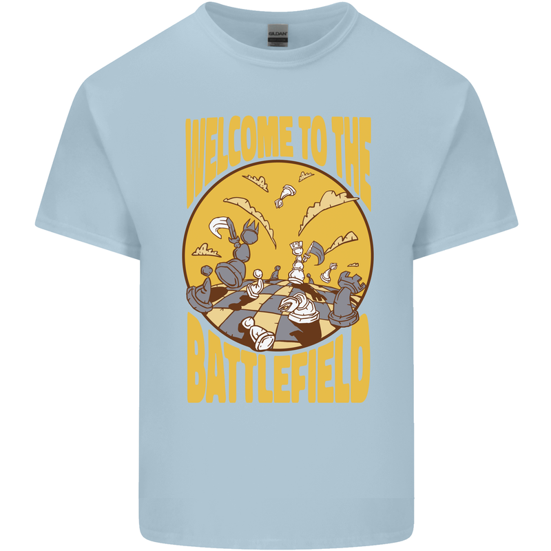 Chess Battlefield Funny Kids T-Shirt Childrens Light Blue