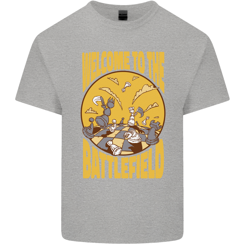 Chess Battlefield Funny Kids T-Shirt Childrens Sports Grey
