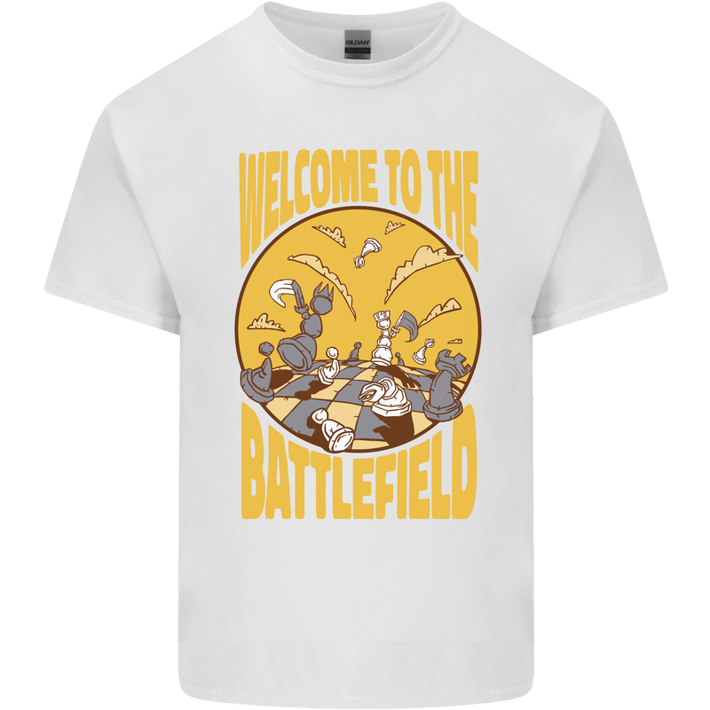 Chess Battlefield Funny Kids T-Shirt Childrens White