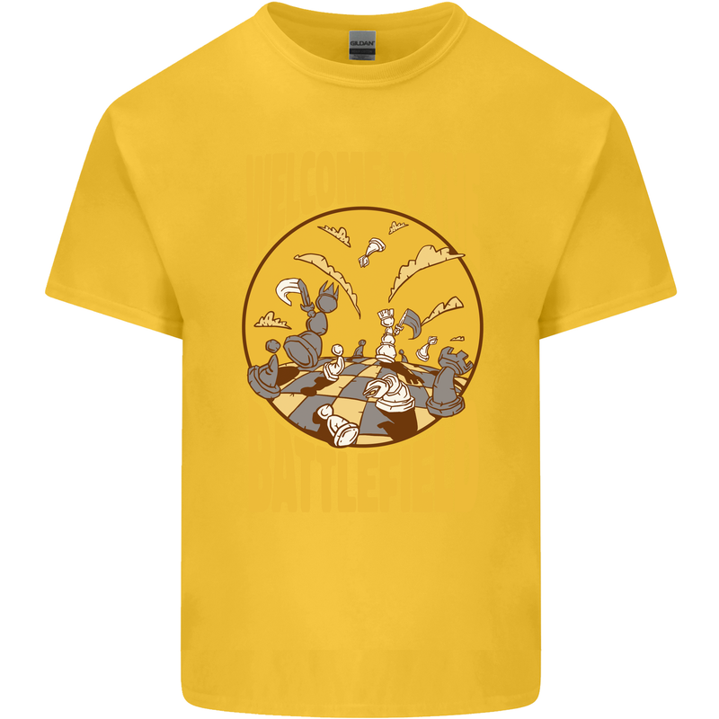 Chess Battlefield Funny Kids T-Shirt Childrens Yellow