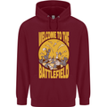 Chess Battlefield Funny Mens 80% Cotton Hoodie Maroon