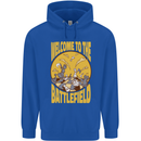 Chess Battlefield Funny Mens 80% Cotton Hoodie Royal Blue