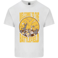 Chess Battlefield Funny Mens Cotton T-Shirt Tee Top White