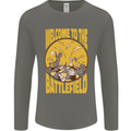 Chess Battlefield Funny Mens Long Sleeve T-Shirt Charcoal
