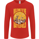 Chess Battlefield Funny Mens Long Sleeve T-Shirt Red