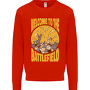 Chess Battlefield Funny Mens Sweatshirt Jumper Bright Red