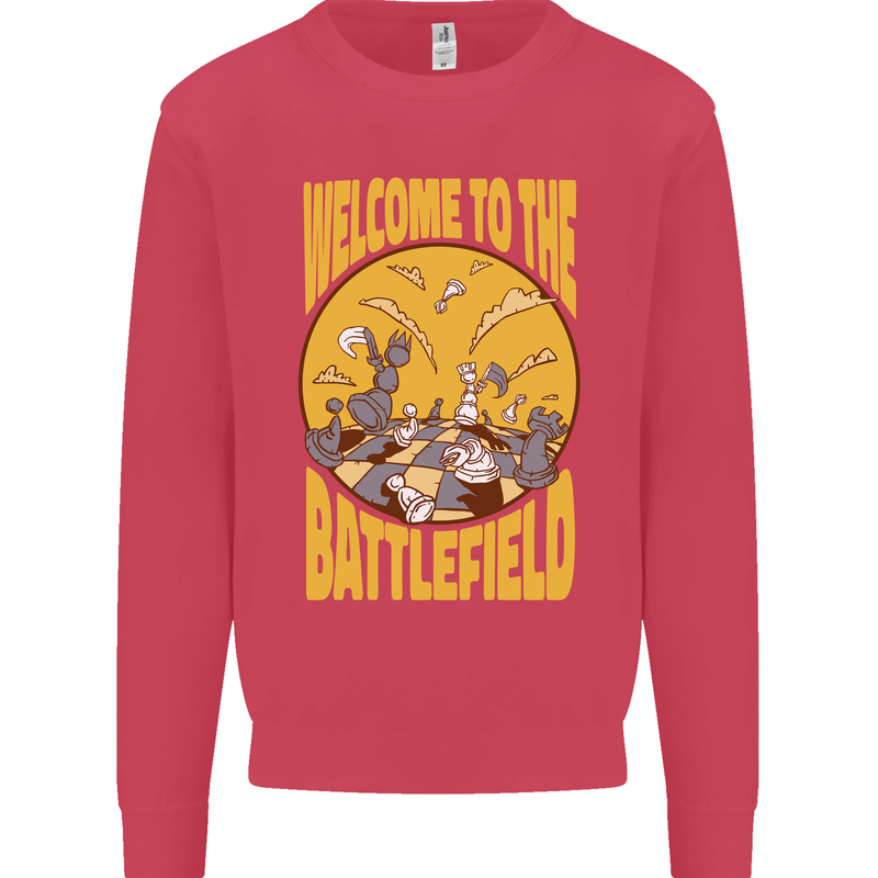 Chess Battlefield Funny Mens Sweatshirt Jumper Heliconia