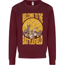 Chess Battlefield Funny Mens Sweatshirt Jumper Maroon