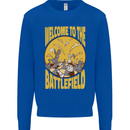 Chess Battlefield Funny Mens Sweatshirt Jumper Royal Blue