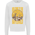 Chess Battlefield Funny Mens Sweatshirt Jumper White