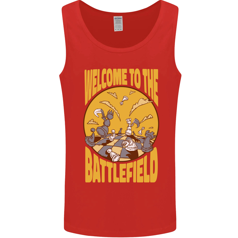 Chess Battlefield Funny Mens Vest Tank Top Red