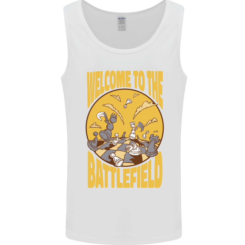 Chess Battlefield Funny Mens Vest Tank Top White