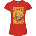 Chess Battlefield Funny Womens Petite Cut T-Shirt Red