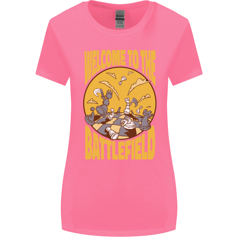 Chess Battlefield Funny Womens Wider Cut T-Shirt Azalea